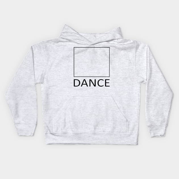 Square DANCE BLK Kids Hoodie by DWHT71